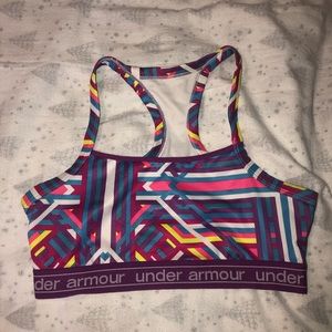 Colorful, Striped Under Armour Sports Bra